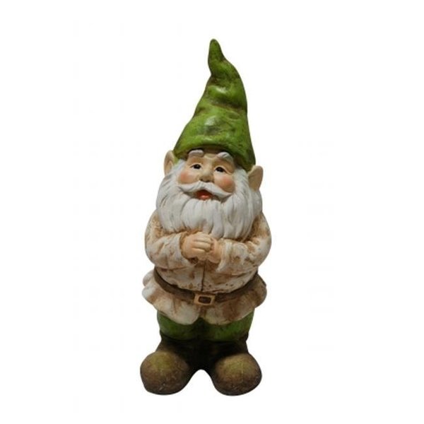 Piazza Gnome Folding Hands Looking Up Garden Statue PI1512183